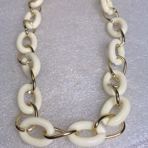 Vintage cream gold accented necklace
